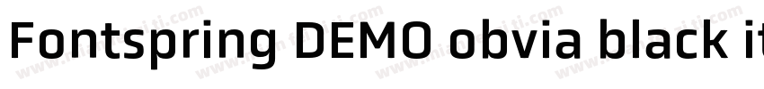 Fontspring DEMO obvia black italic字体转换